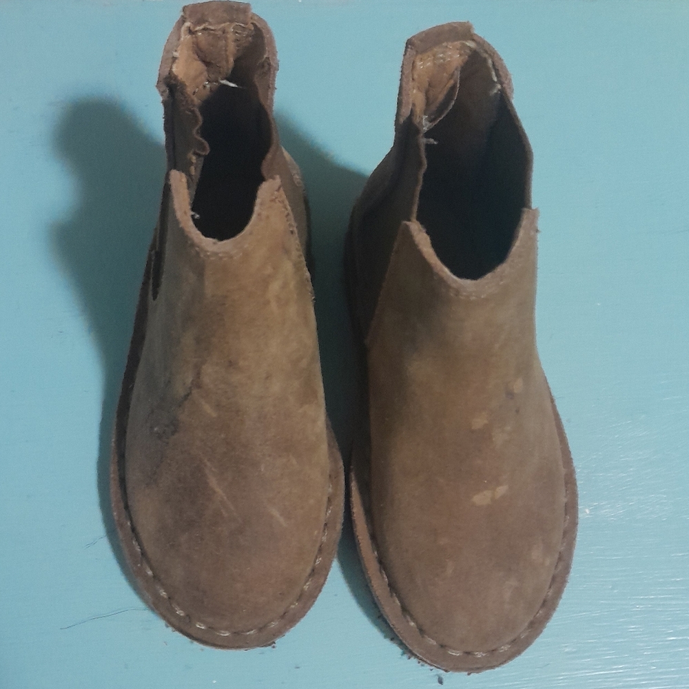 Brown Leather Suede Ankle Boots